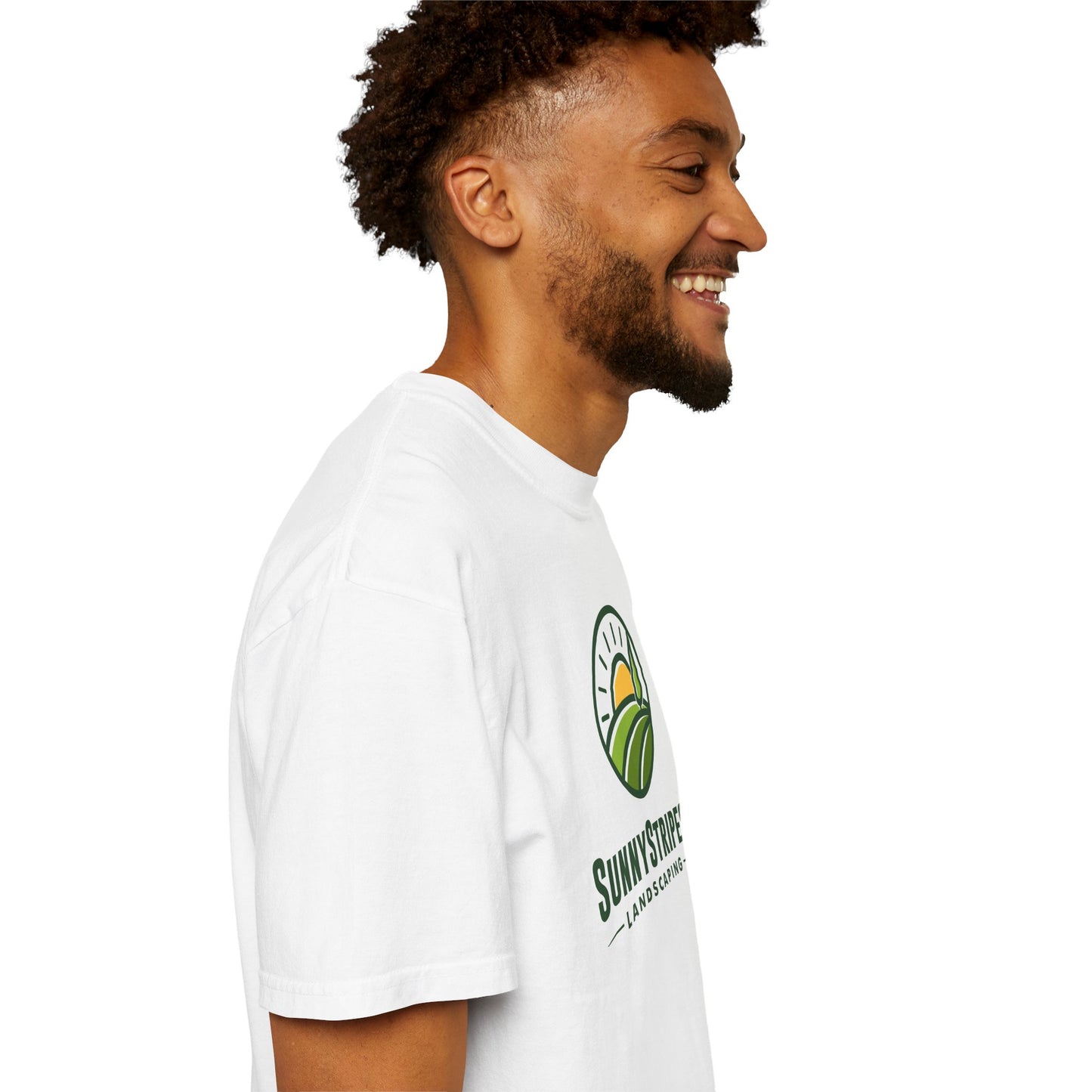 Sunny Stripes Landscape T-Shirt | Unisex Garment-Dyed Tee for Nature Lovers
