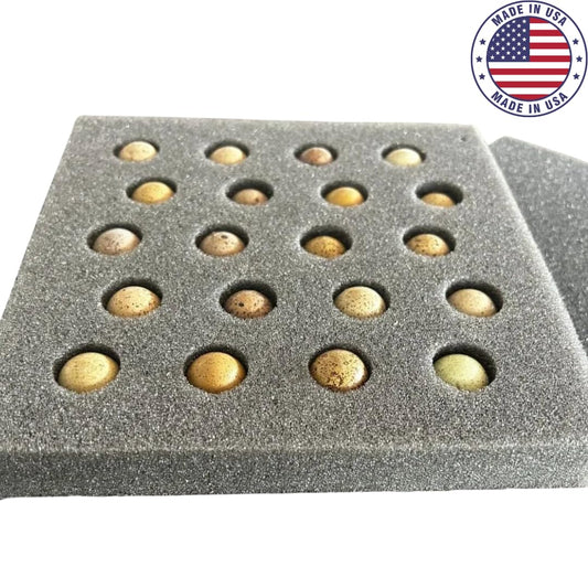 Button Quail Egg Foam Shipper 20 Hole Sets - Safe Egg Transport for Button Quail Eggs 10 Count