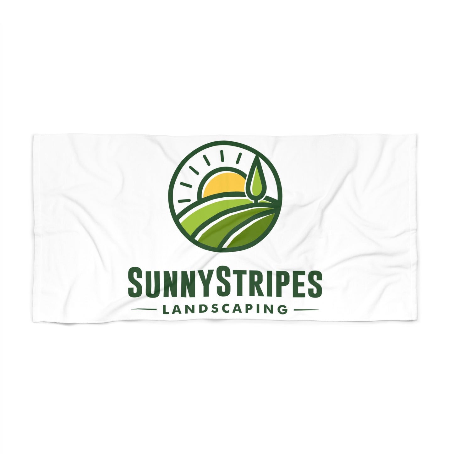 SunnyStripes Landscaping Beach Towel - Perfect for Summer Days and Relaxation