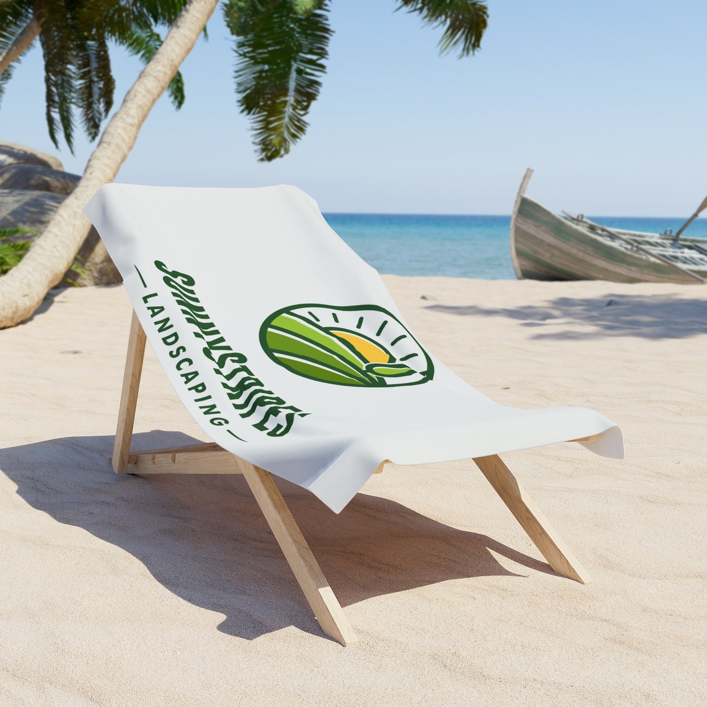 SunnyStripes Landscaping Beach Towel - Perfect for Summer Days and Relaxation