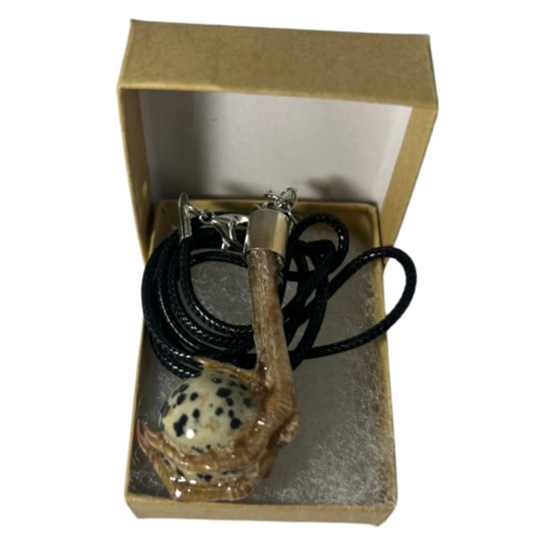 Quail Foot Necklace with Stone Resembling Quail Egg