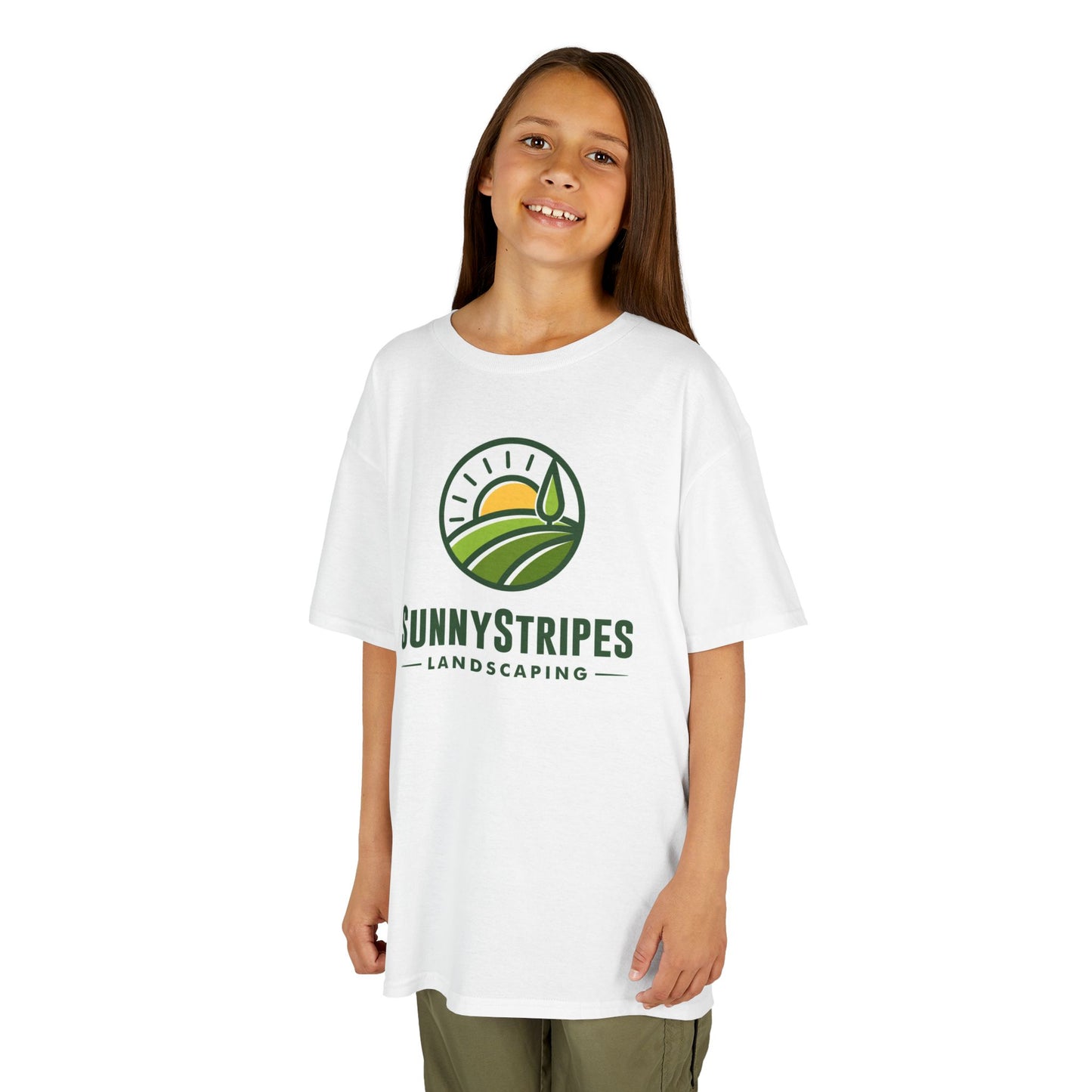 Sunny Stripes Landscaping Kids Tee - Fun & Playful Design for Gardening Enthusiasts