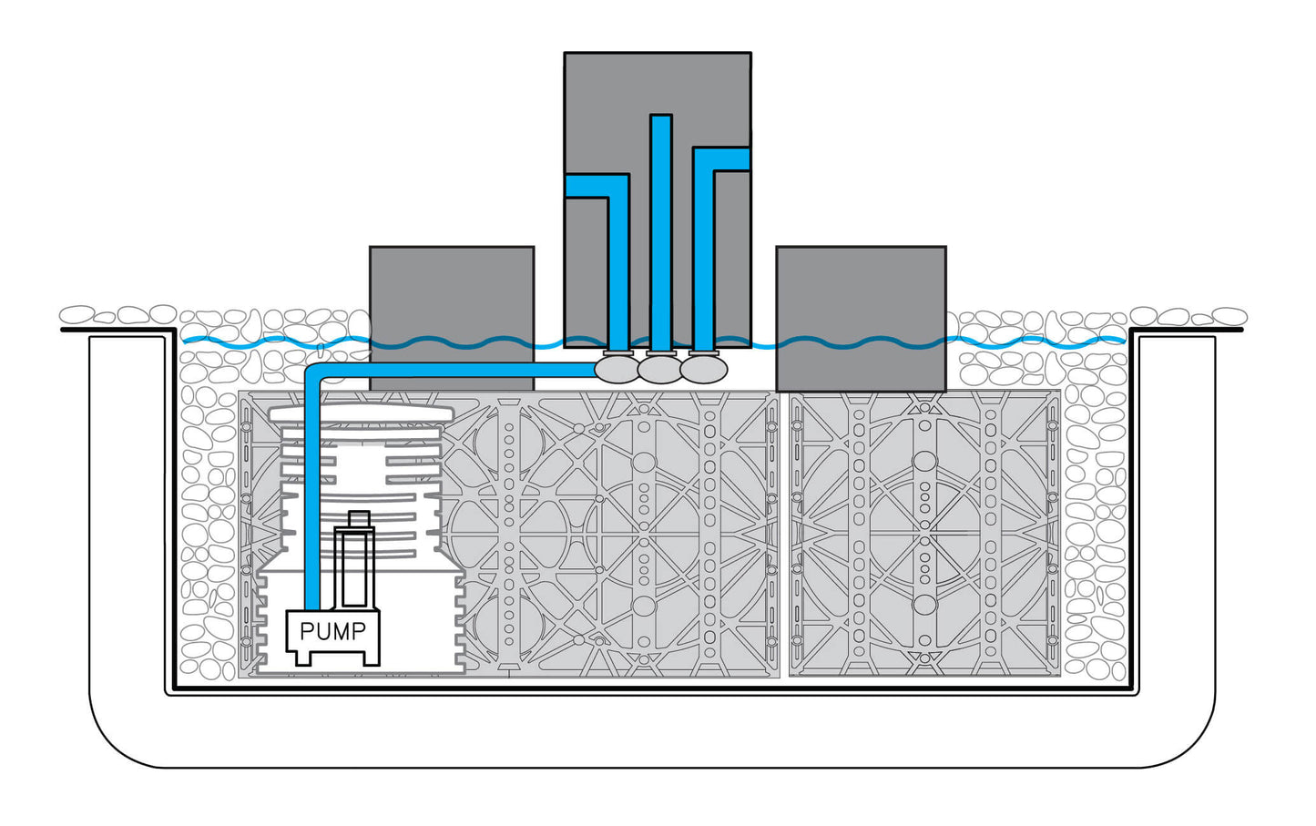 Easy Pro Tranquil Décor Trilogy Falls Basalt Fountain Set