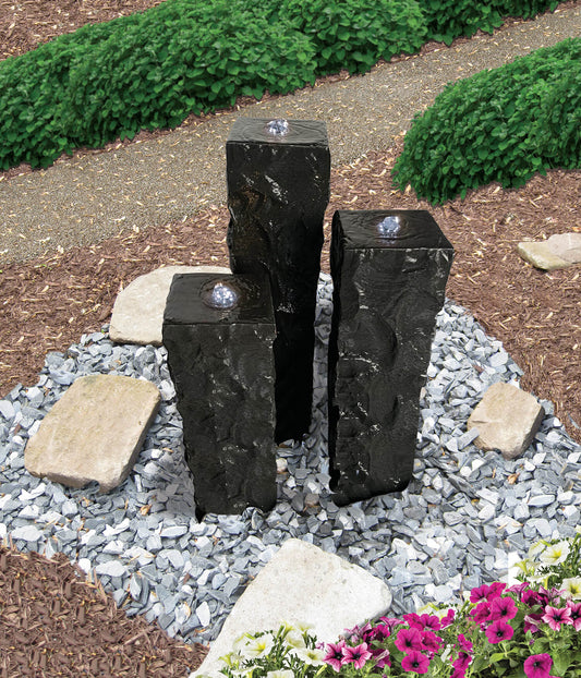 Easy Pro Tranquil Décor Ebony Basalt Trio Fountain or Kit