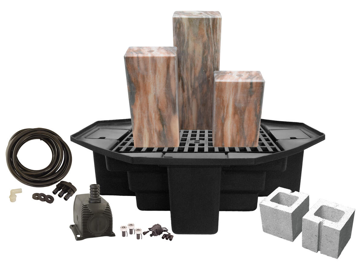 Easy Pro Tranquil Décor Designer Series – Moreno 3-Piece Fountain Kit
