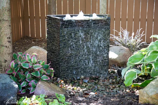 Aquascape Stacked Slate Spillway Wall 32″ Landscape Fountain Kit