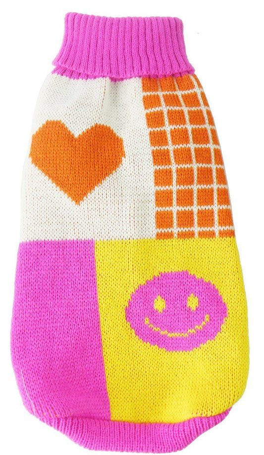 Pet Life ® 'Lovable-Bark' Heavy Knitted Ribbed Fashion Designer Dog Sweater