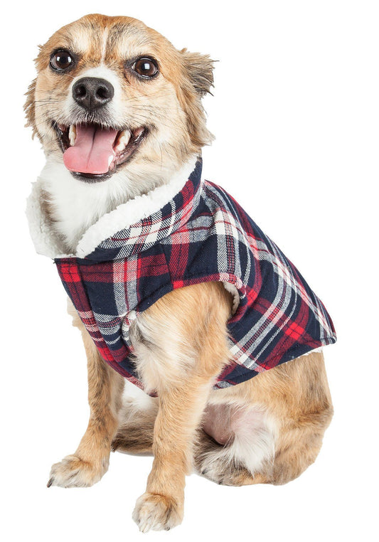 Pet Life ® 'Puddler' Classical Insulated Fashion Plaid Dog Coat