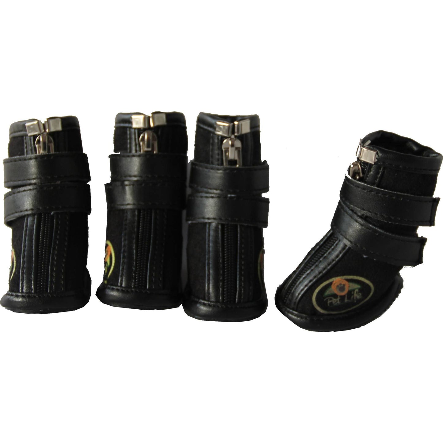 Pet Life ® Ruff Suede High-Support Dog Shoes Sneakers Booties - Set of 4