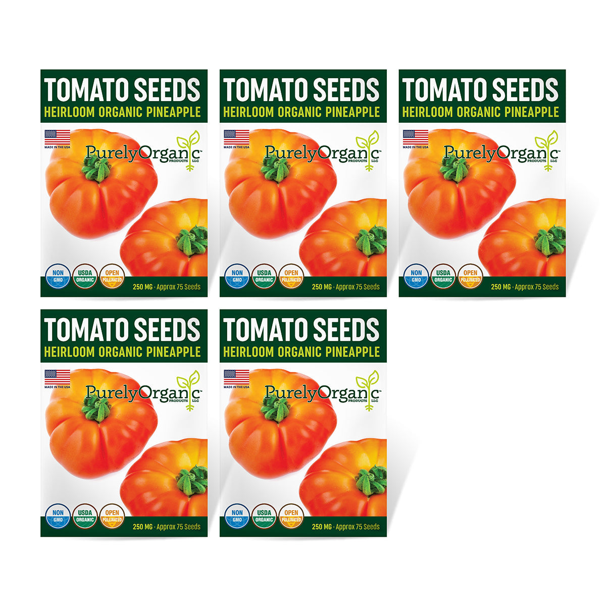Purely Organic Pineapple Tomato Seeds - USDA Organic