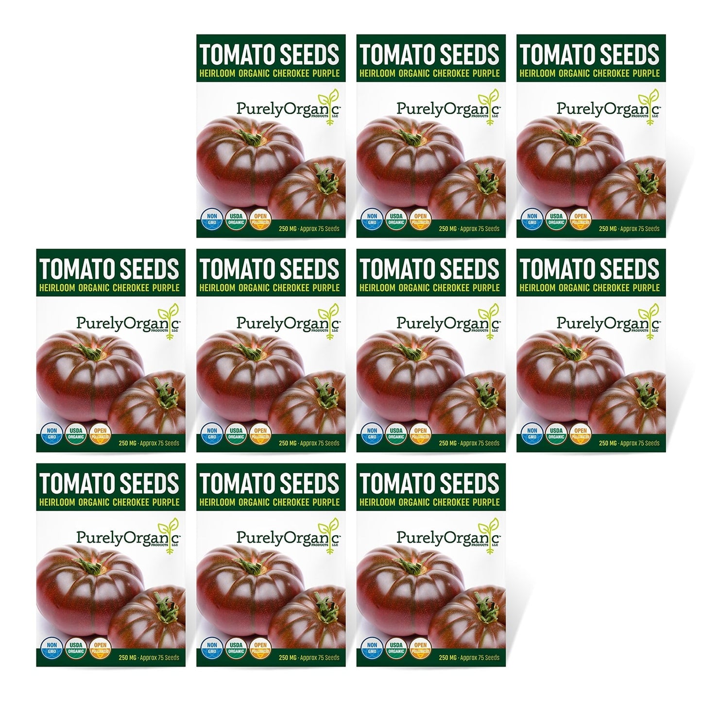 Purely Organic Cherokee Purple Tomato Seeds - USDA Organic