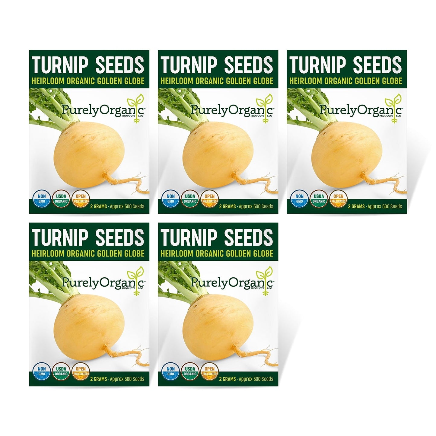 Purely Organic Golden Globe Turnip Seeds - USDA Organic
