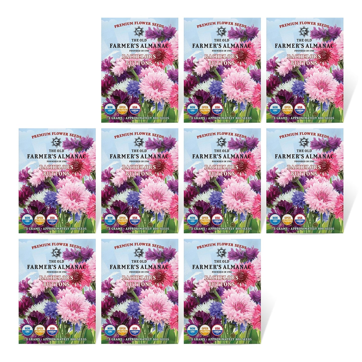 The Old Farmer's Almanac Bachelors Button Seeds