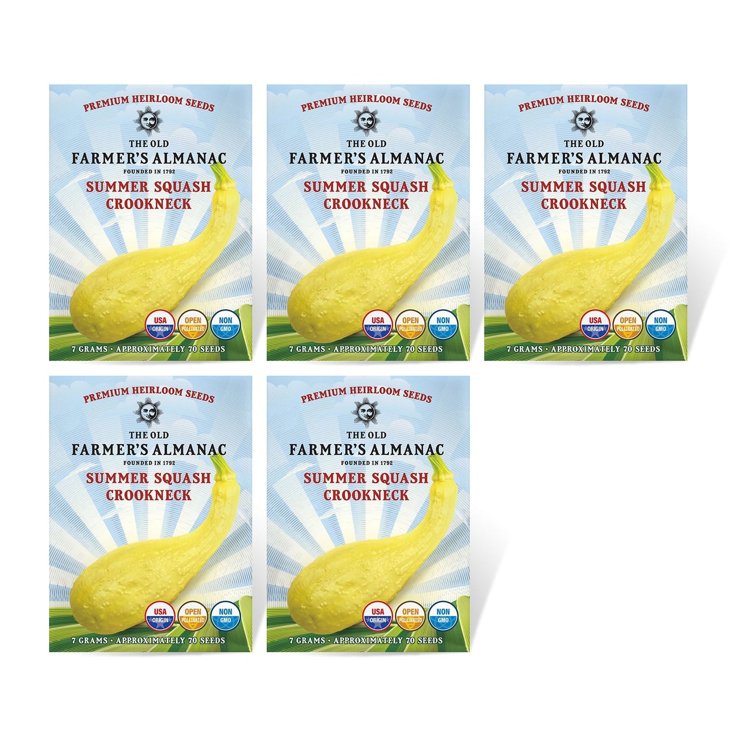 The Old Farmer's Almanac Heirloom Yellow Crookneck Summer Squash Seeds