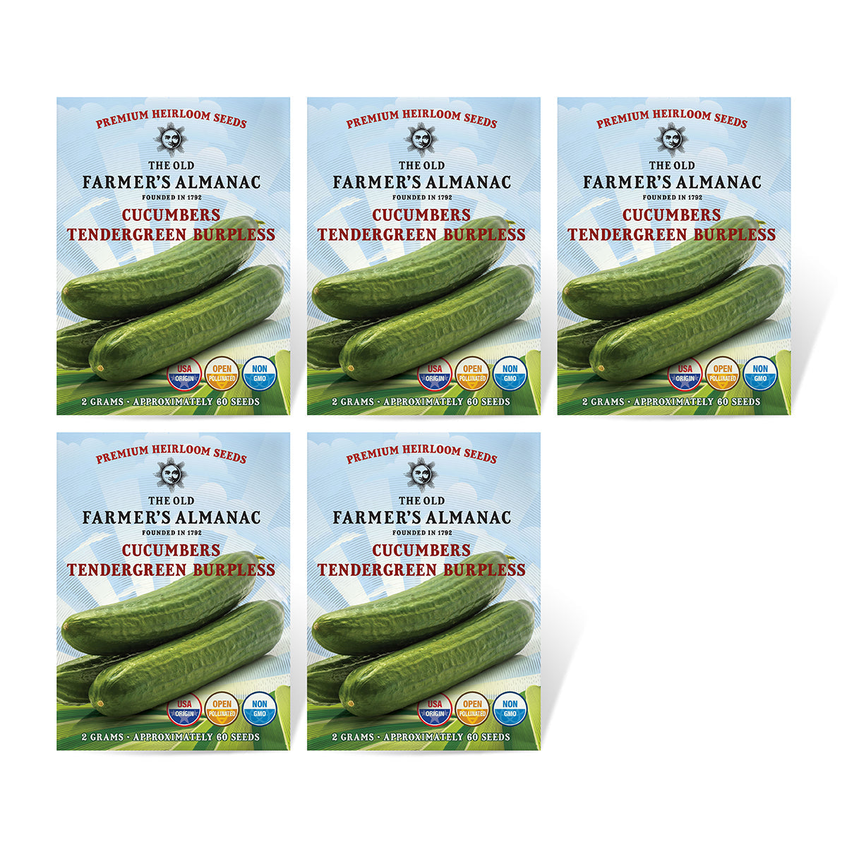 The Old Farmer's Almanac Heirloom Tendergreen Burpless Cucumber Seeds