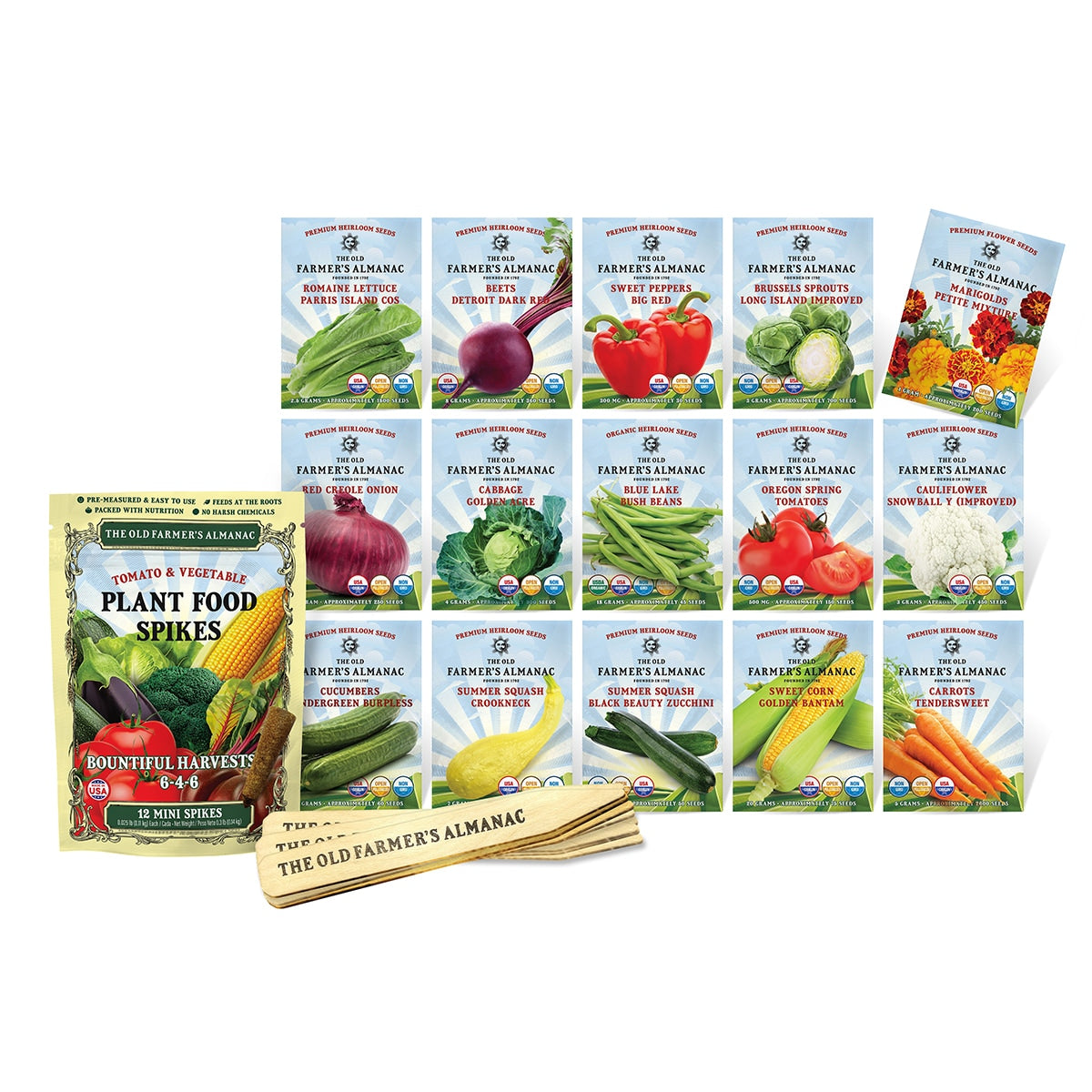 The Old Farmer's Almanac Heirloom Vegetable Garden Seed Starter Kit