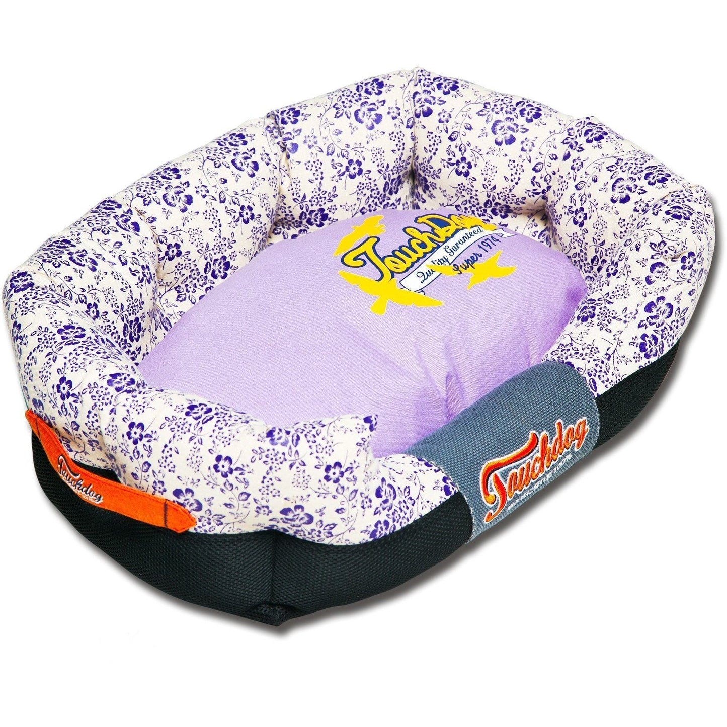 Touchdog ® 'Floral-Galoral' Ultra-Plush Rectangular Rounded Designer Dog Bed