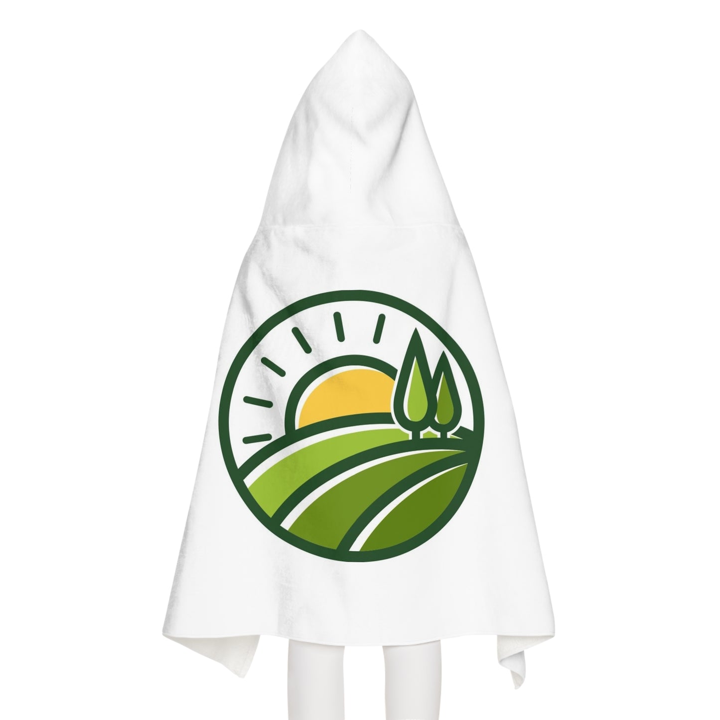 SunnyStripes Youth Hooded Towel - Fun & Cozy Beachwear for Kids