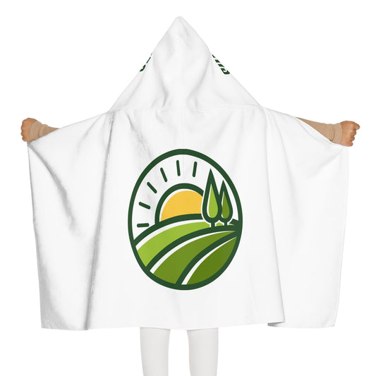 SunnyStripes Youth Hooded Towel - Fun & Cozy Beachwear for Kids