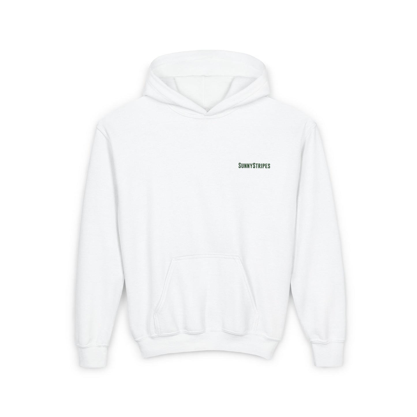 Sunny Stripes Youth Heavy Blend Hooded Sweatshirt - Cozy Casual Wear for Young Outdoor Enthusiasts