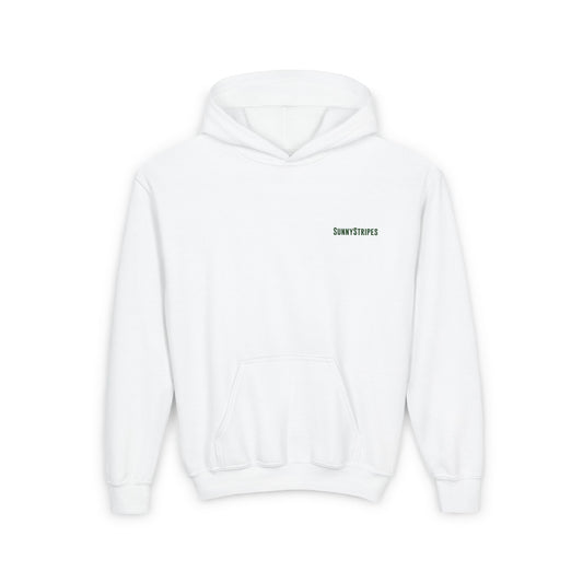 Sunny Stripes Youth Heavy Blend Hooded Sweatshirt - Cozy Casual Wear for Young Outdoor Enthusiasts
