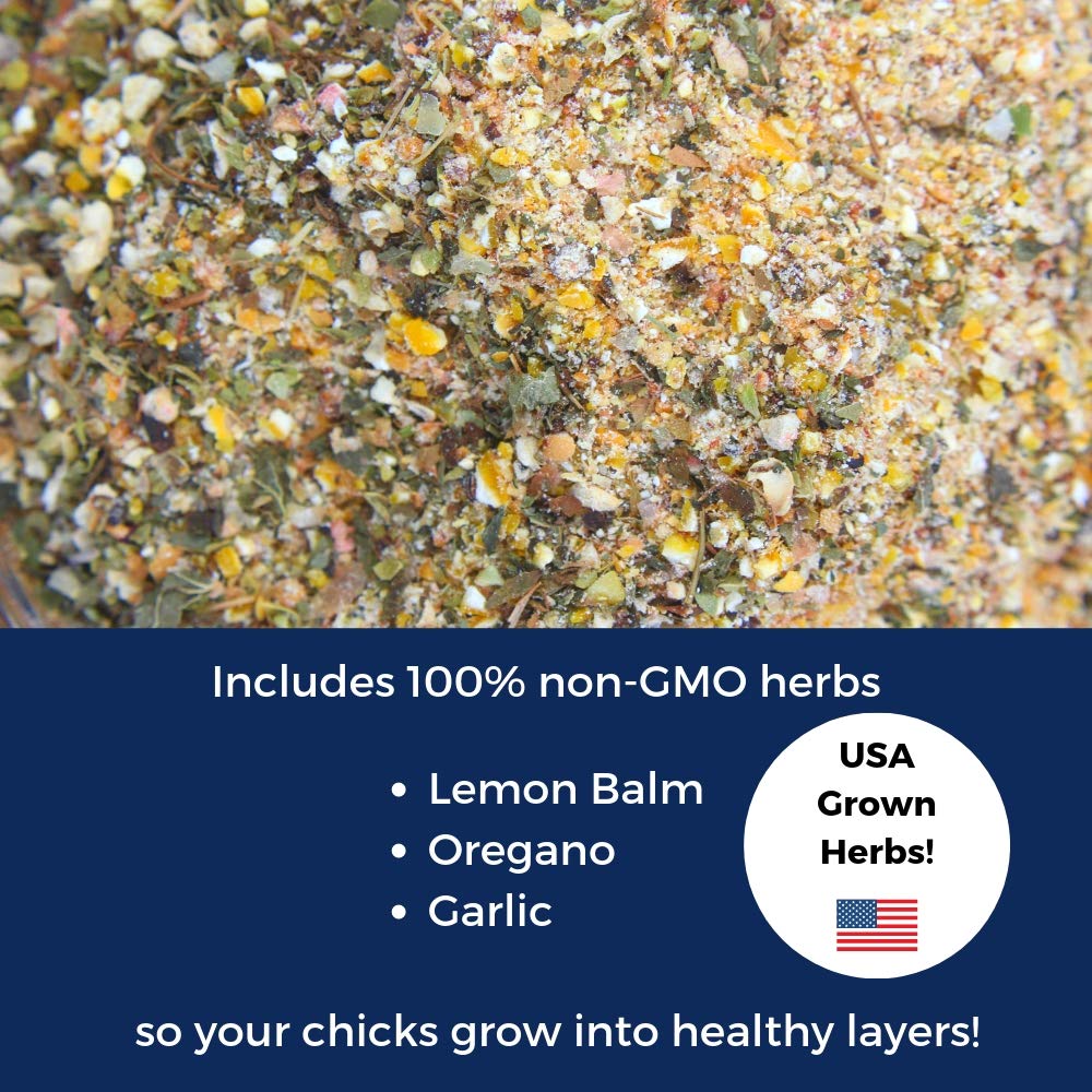 Herbal Non-GMO Chick Starter & Grower Feed With Oregano & Garlic For Baby Chicks
