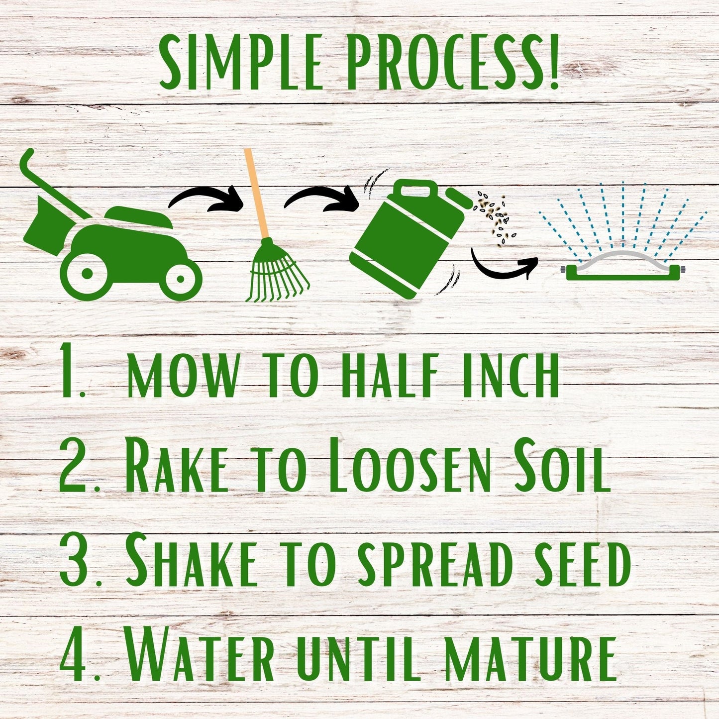 Dutch White Clover + Mow Less Grass Seed