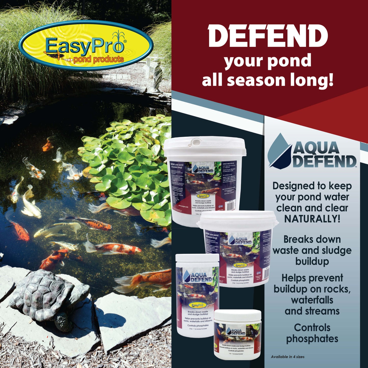 Easy Pro Aqua Defend™ All-Natural Pond Water Treatment