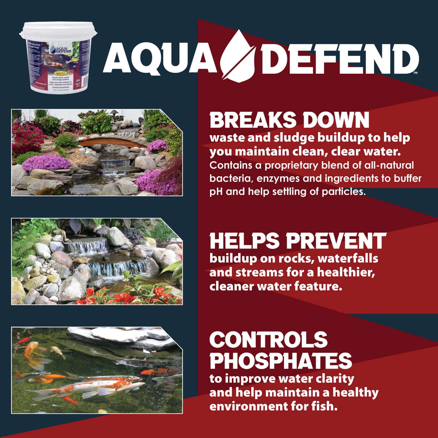 Easy Pro Aqua Defend™ All-Natural Pond Water Treatment