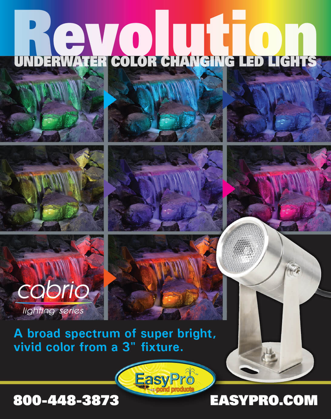 Easy Pro Cabrio Color Changing LED Submersible Light – Stainless Steel