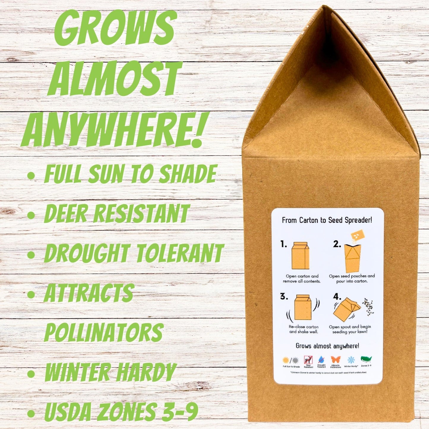 Micro Clover Seed Eco-Spread Carton