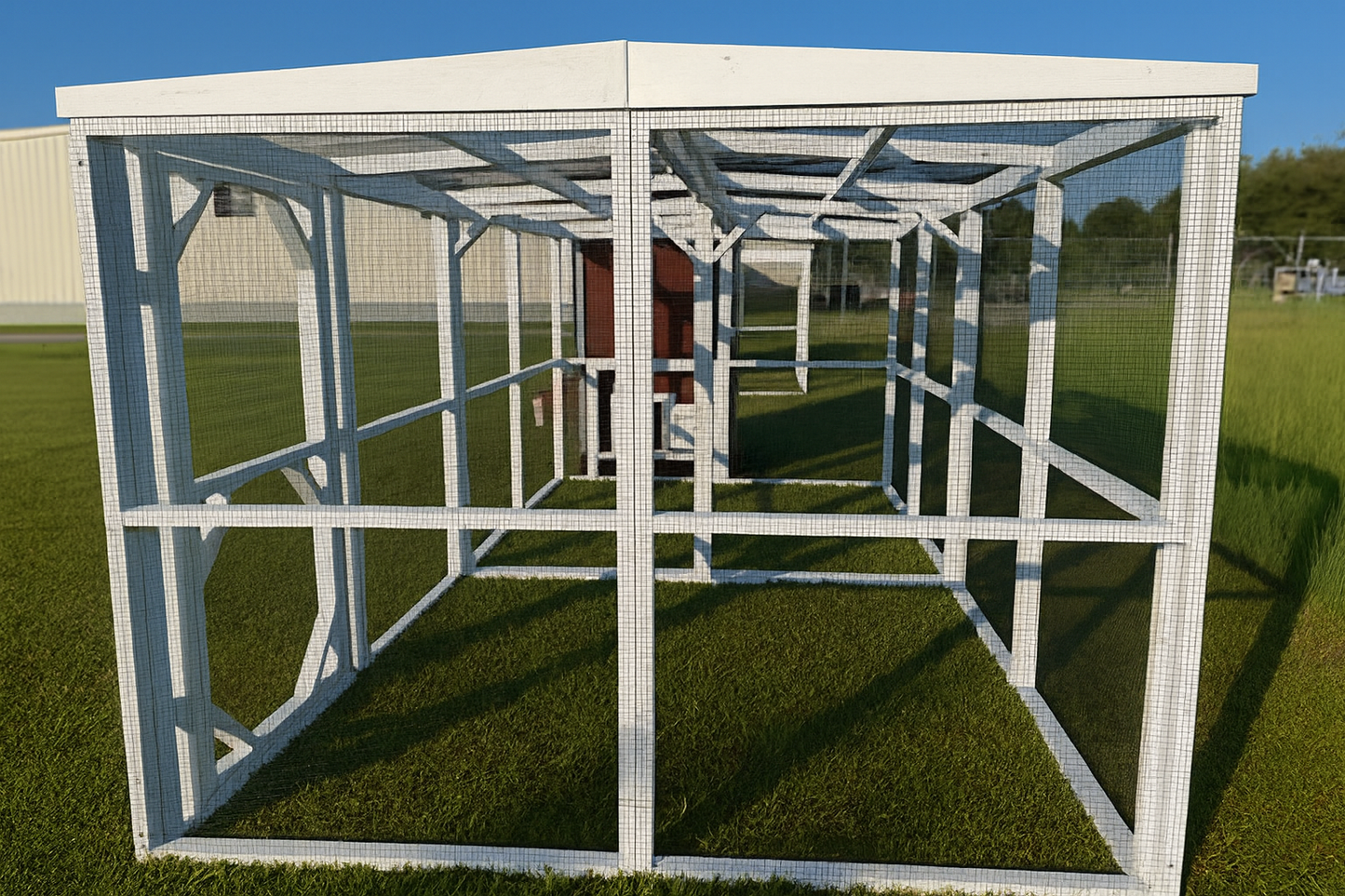 Wooden 16 Ft. Chicken Run (8’W X 16’L X 6’3”H)