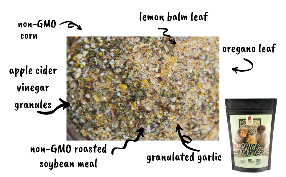 Herbal Non-GMO Chick Starter & Grower Feed With Oregano & Garlic For Baby Chicks