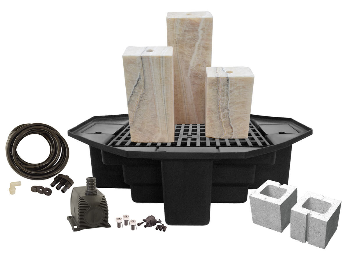 Easy Pro  Tranquil Décor Designer Series – Solano 3-Piece Fountain Kit