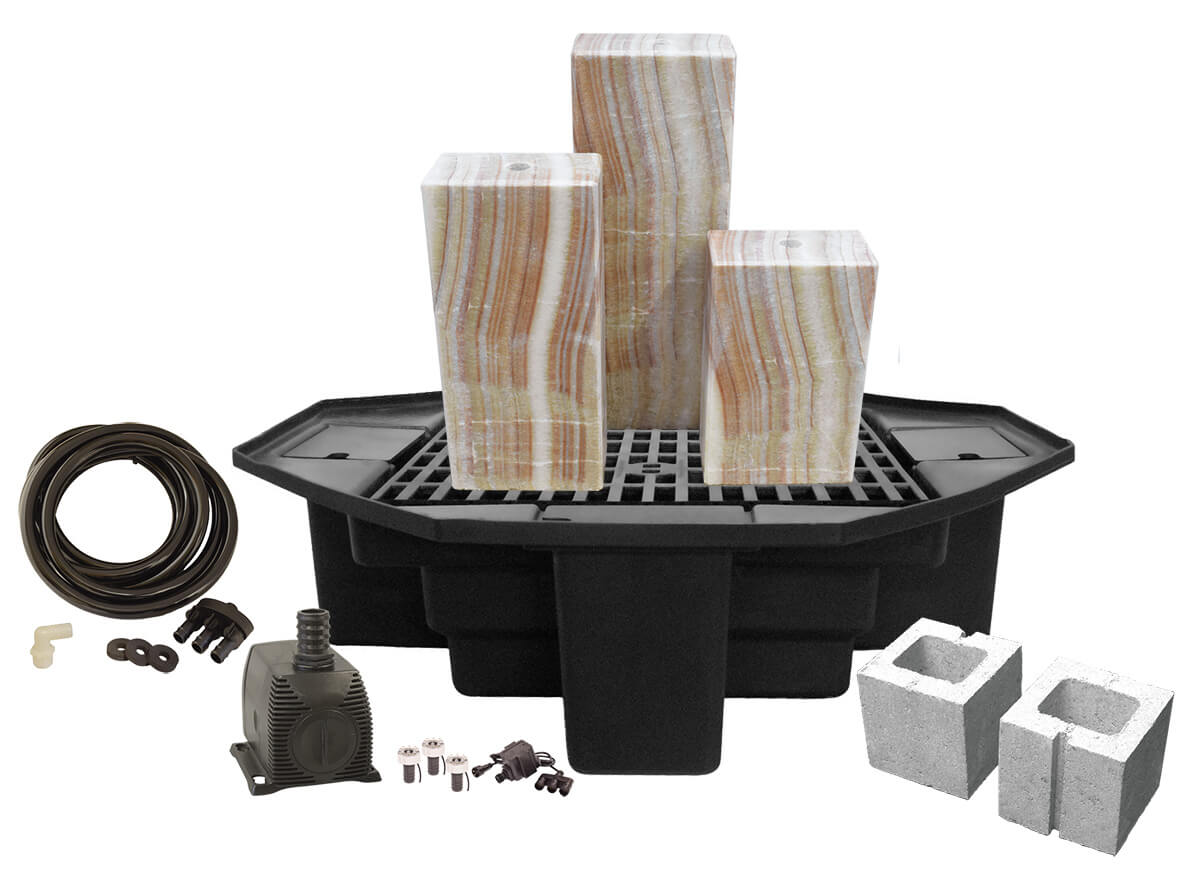 Easy Pro Tranquil Décor Designer Series – Somerset 3-Piece Fountain Kit