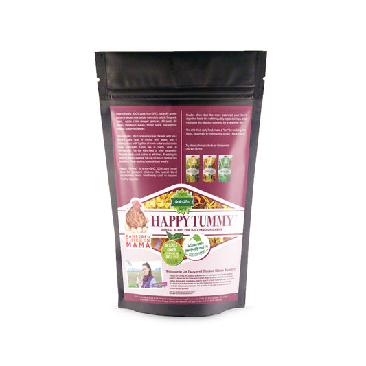 Happy Tummy Herbal Treat & Coop Herbs For Pet Chickens With Spearmint, Dill, Roses, Calendula, & Fenugreek