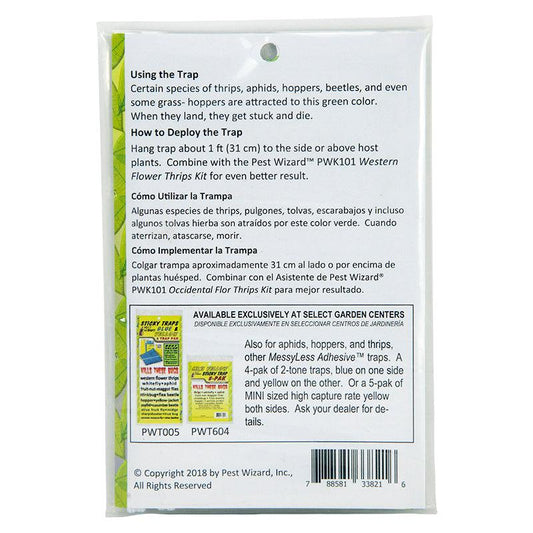 Pest Wizard Green Sticky Card Trap 4-Pack