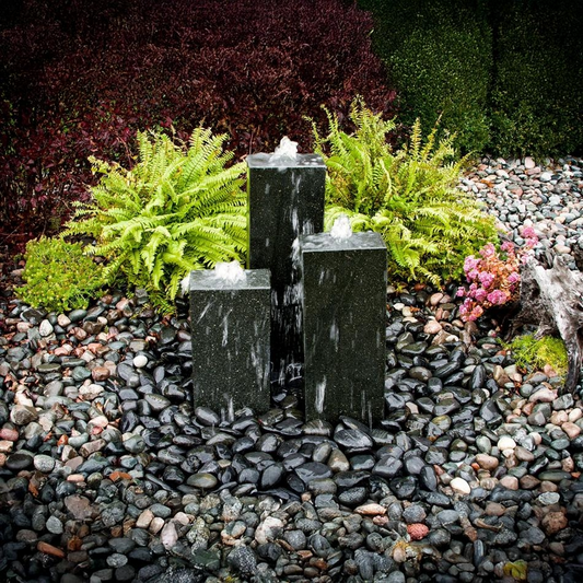 Blue Thumb Smooth Black Granite Fountain