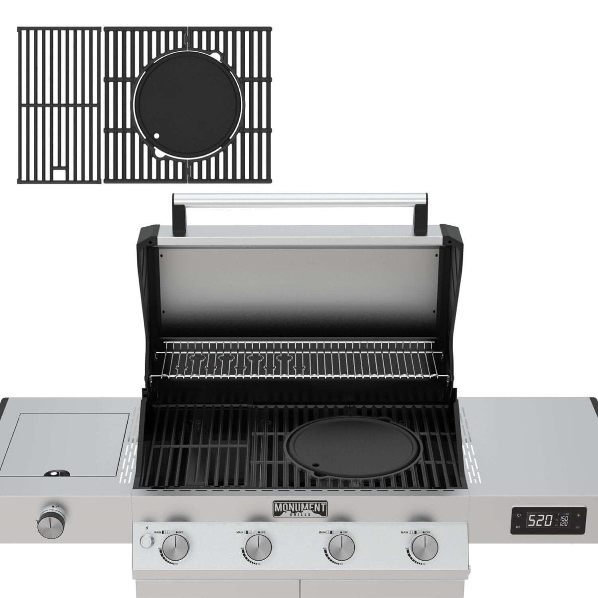 Multifunction Cast Iron Grill Grate