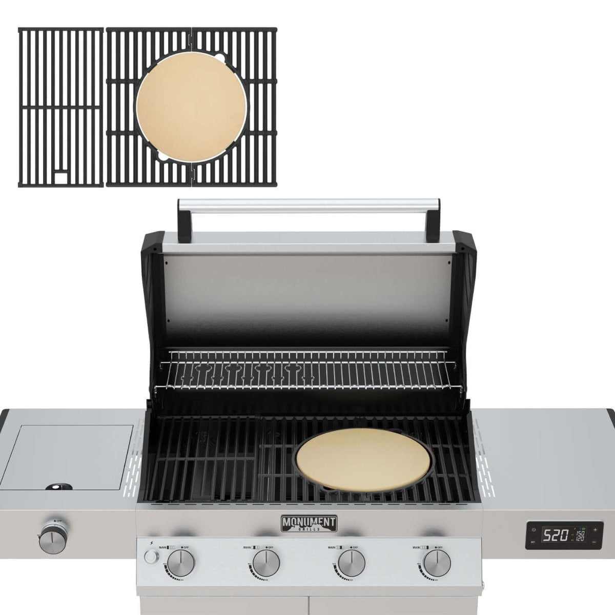 Multifunction Cast Iron Grill Grate