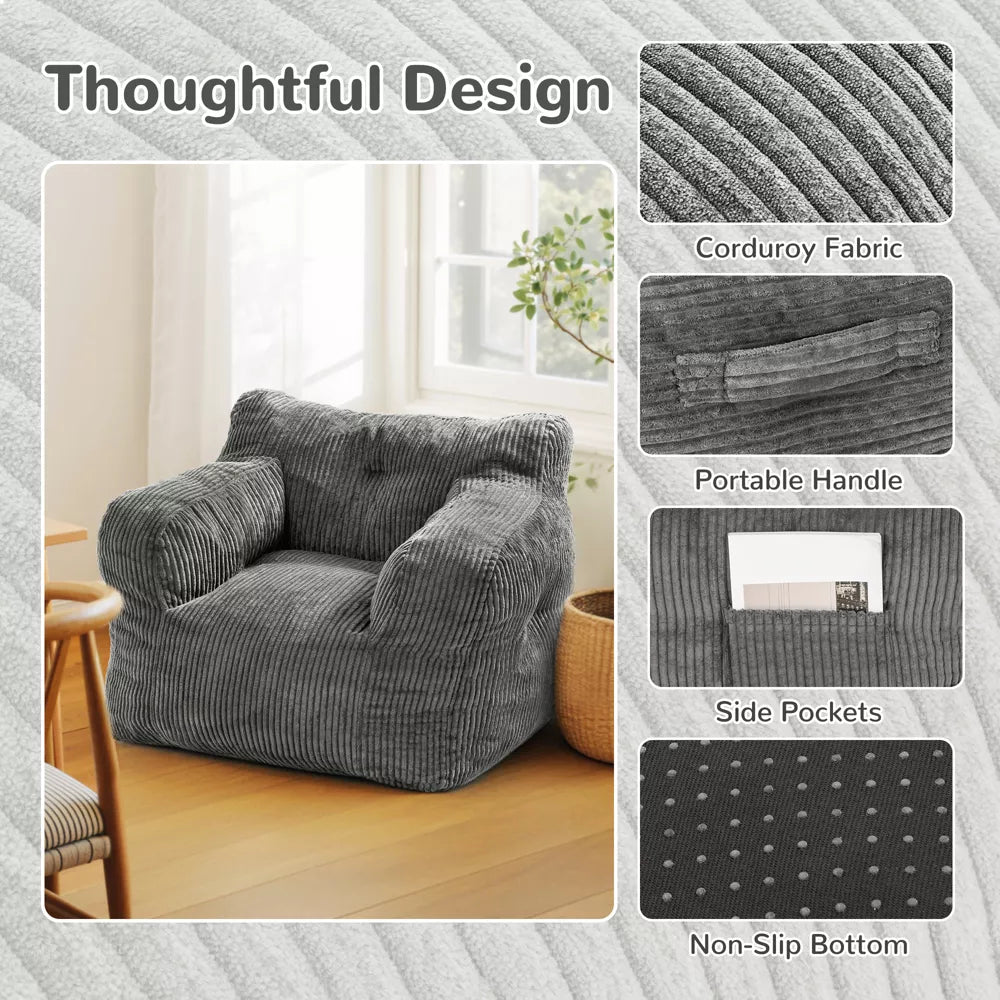 Pamapic Teens Bean Bag Chairs for Kids Gaming Playroom, Dorm & Reading Room