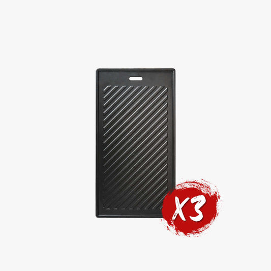 Cast Iron Plate x 3 – Turn Your Grill into a Griddle