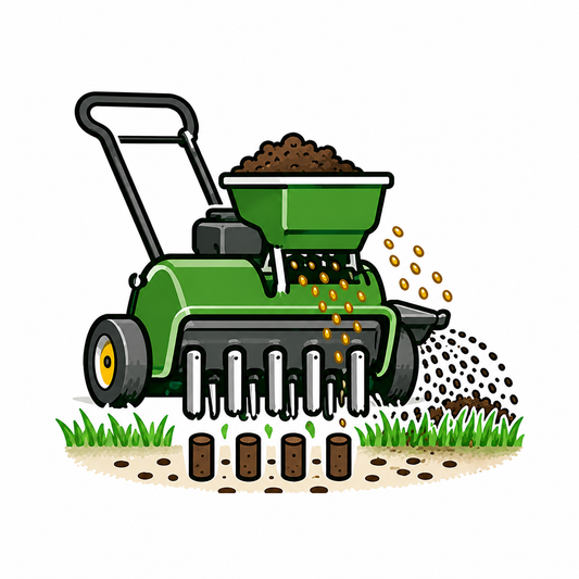 Core Aeration + Overseeding + Topdressing