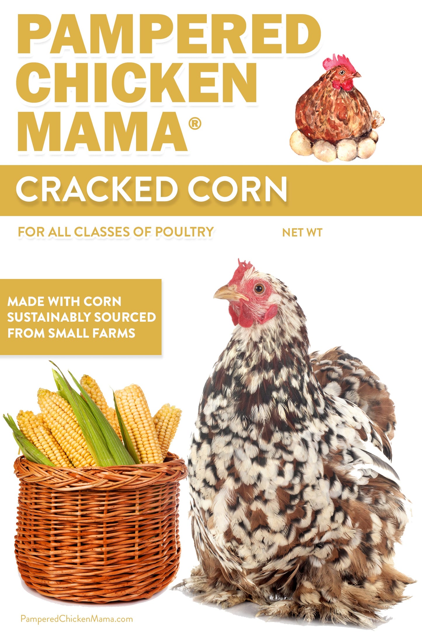 Non-GMO Cracked Corn - Sustainably Grown in Missouri for Pet Chickens