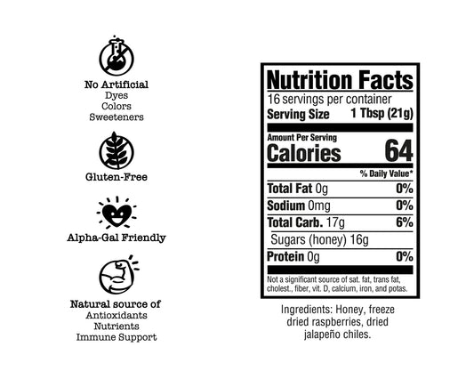 Raspberry Jalapeño Honey Drizzler