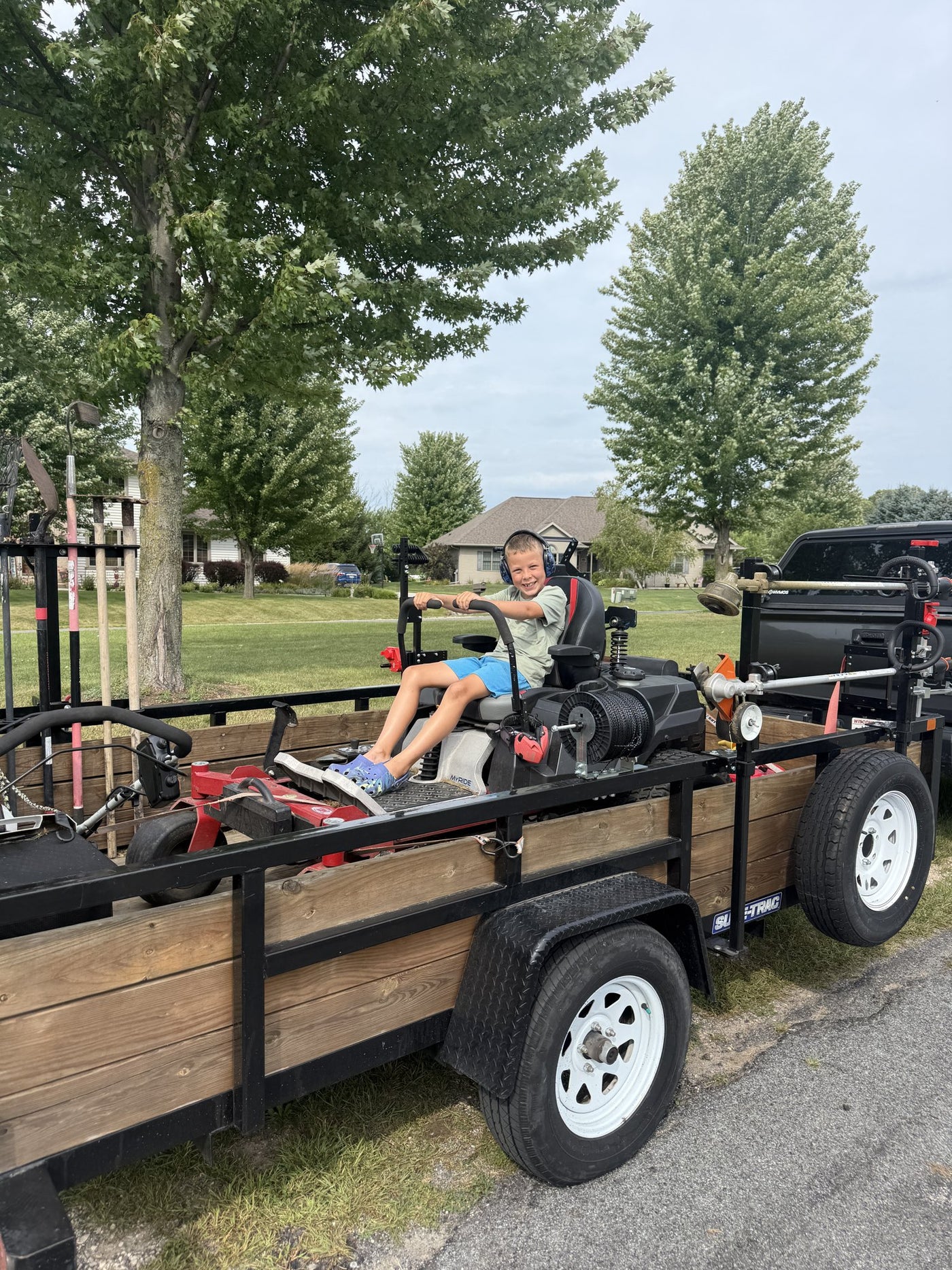 Sunny Stripes Landscaping at work in Sheboygan County