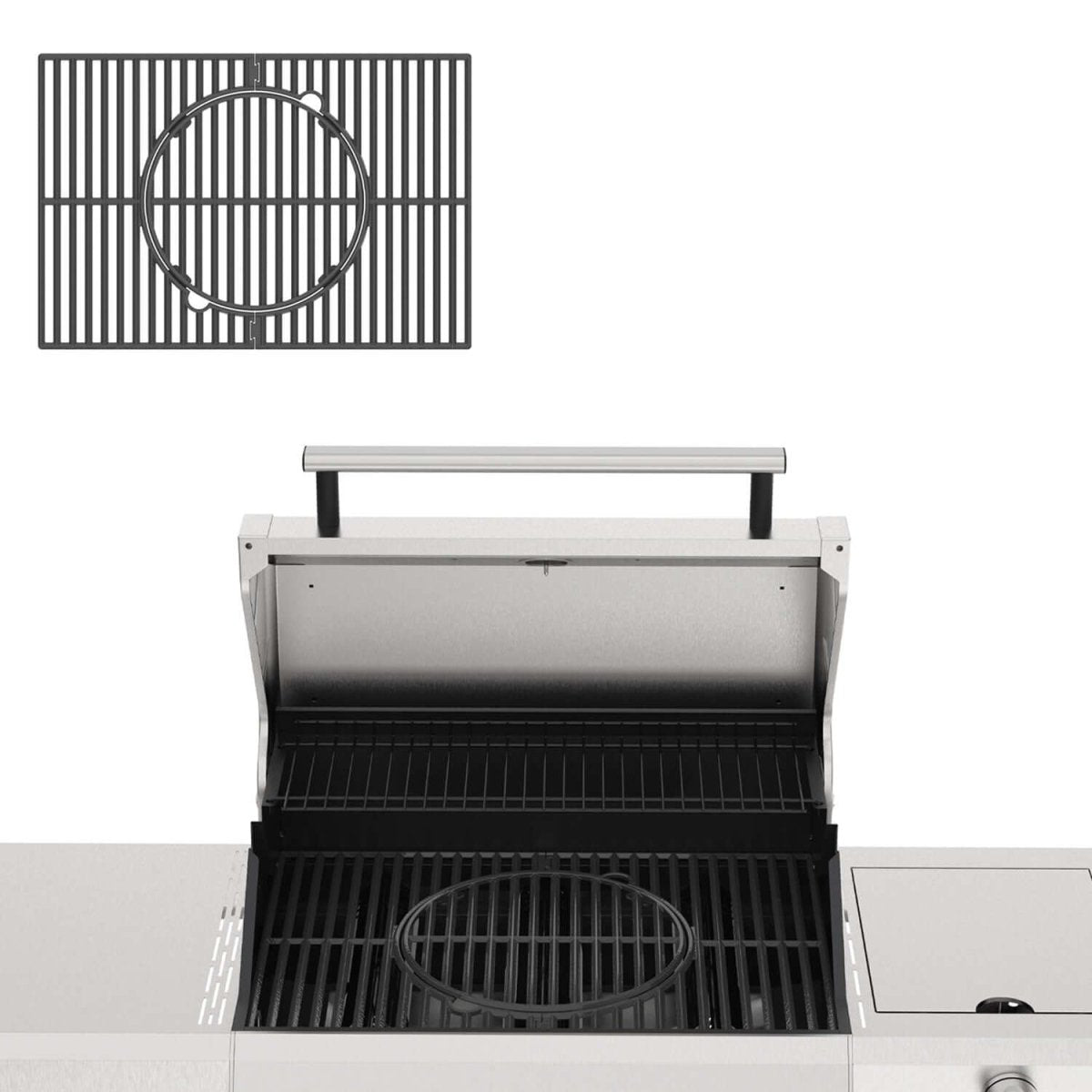 Multifunction Cast Iron Grill Grate for 3-Burner Grill