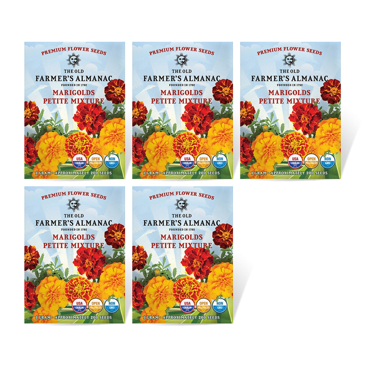 The Old Farmer's Almanac Petite Mixture Marigold Seeds