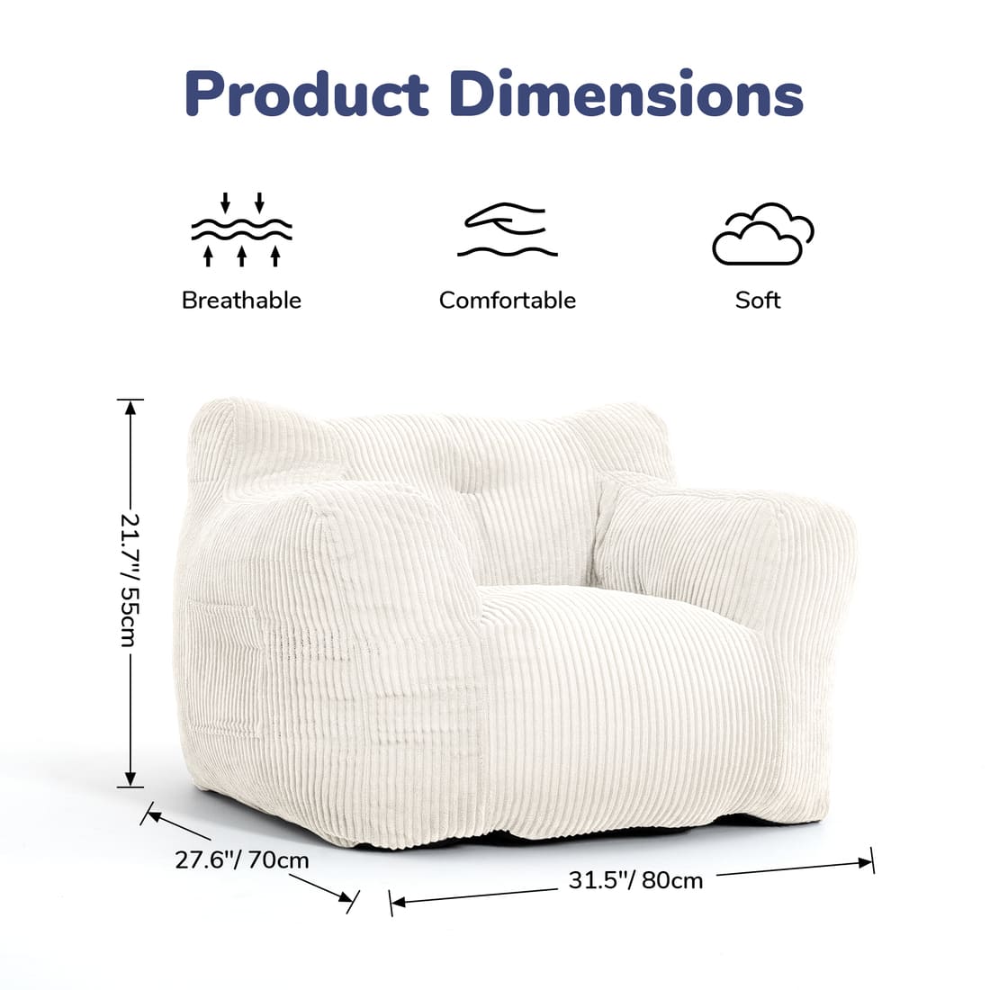 Pamapic Teens Bean Bag Chairs for Kids Gaming Playroom, Dorm & Reading Room