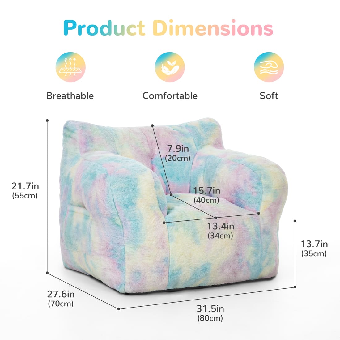 Pamapic Adult Bean Bag Chair for House Comfy